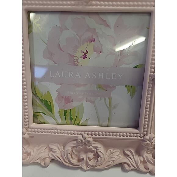 Laura Ashley Pink Ornate Picture Frame Set 4x4 Rocco Style Resin Baby Wedding - Picture 4 of 9